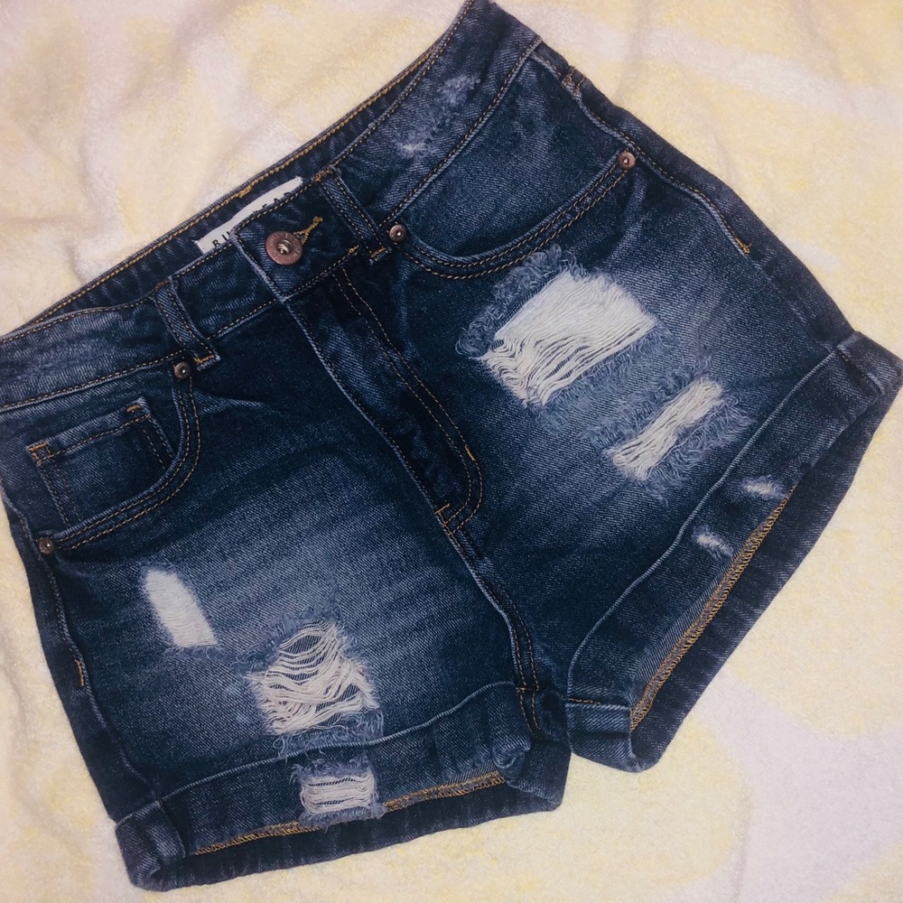 High Waisted Blue Jean Shorts